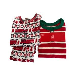 2 pairs of Baby Gap Christmas pajamas